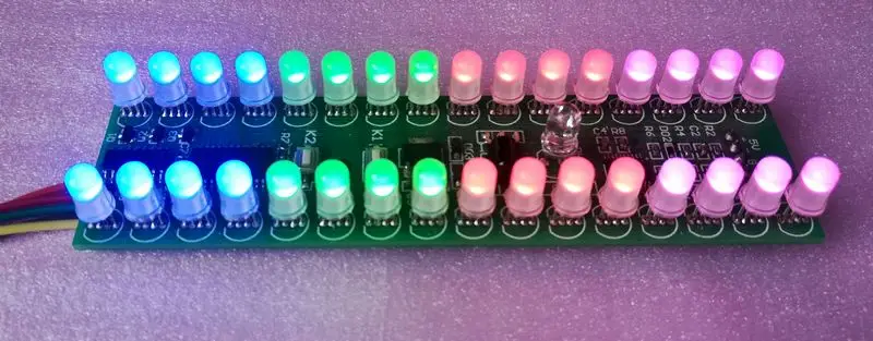 GHXAMP двойной 16 аудио индикатор уровня RGB Три цвета двухканальный усилитель VU метр DIY Автоматическая яркость чувствительность 1 шт