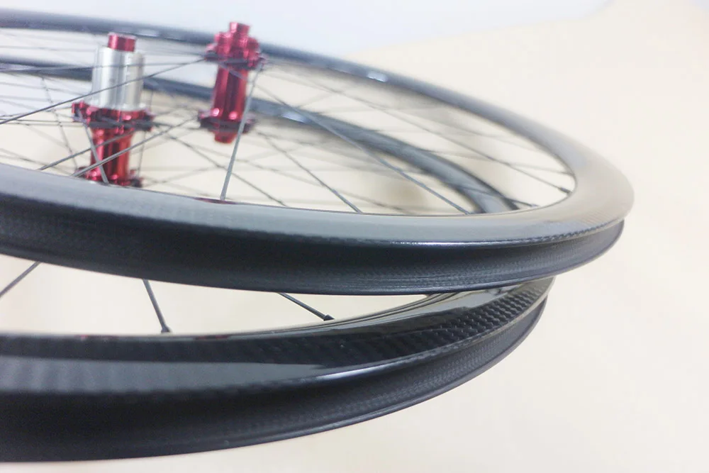 Center Lock 700C 38mm tapeless Carbon Clincher Tubular Cyclocross Wheels 3K Twill Road disc brake Bicycle Wheelset 25mm 24 28h | Спорт и