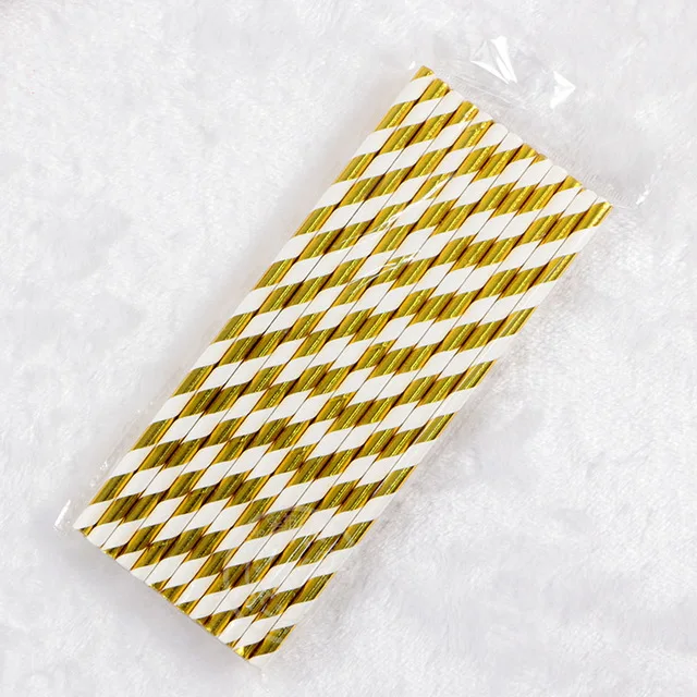 25pcs gold stripe 8 шт./компл. Золотая фольга ананас одноразовая посуда бумажные тарелки для вечеринки бумажная посуда детский душ день рождения товары для вечеринок - Цвет: 25pcs gold stripe