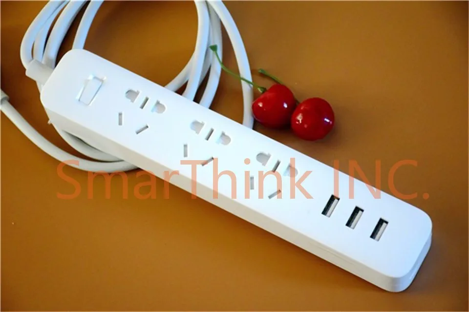 xiaomi power strip Быстрая зарядка 3 розетки USB удлинитель штепсель с гнездом стандартный разъем Материал