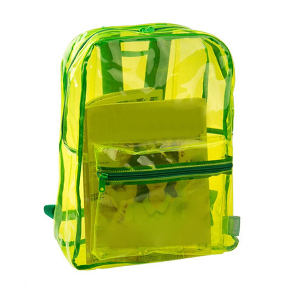 Мужской и женский прозрачный рюкзак из ПВХ водонепроницаемая школьная сумка для