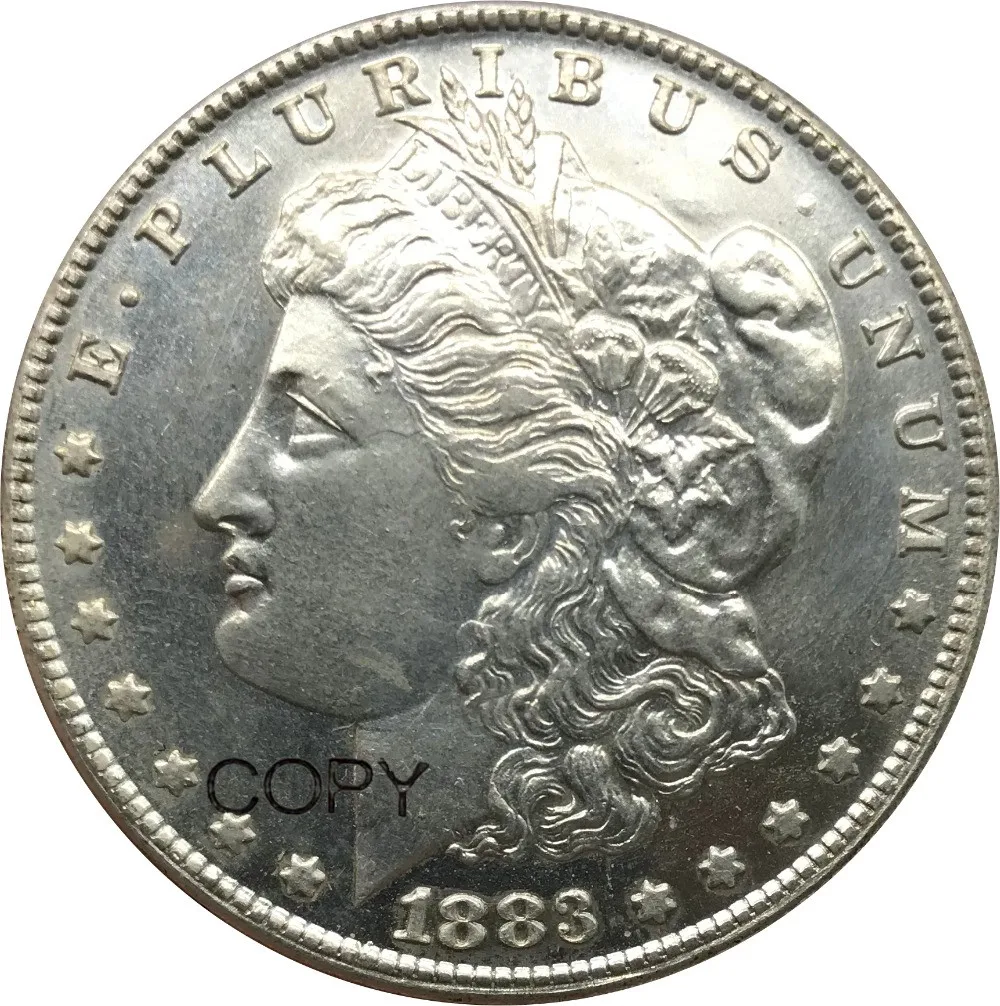 1 доллар США моргановский 1883 купроникель посеребренные копировальные