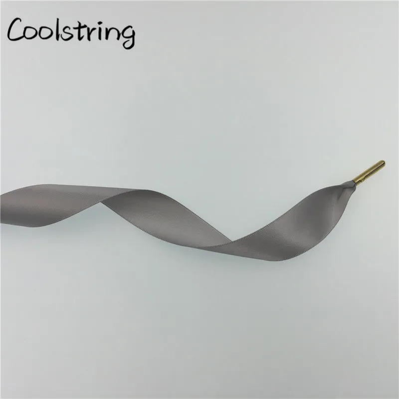 Coolstring/двухсторонние глянцевые шифоновые шнурки для обуви 70-160 см, плоские шелковые Ленточные кроссовки со шнурками шириной 2,22 см, 1 пара, Прямая поставка