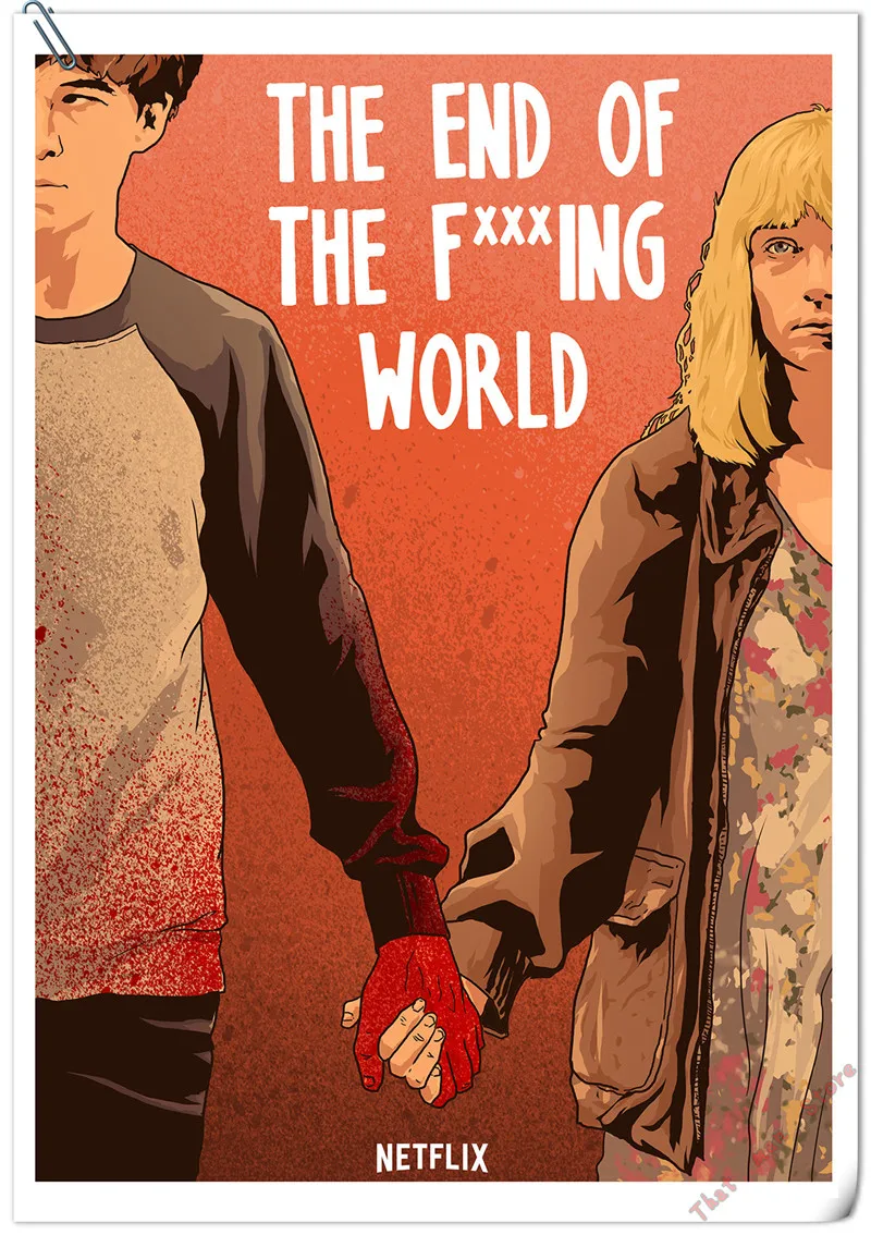 Конец F *** ing World Плакат четкое изображение наклейки на стену украшение дома