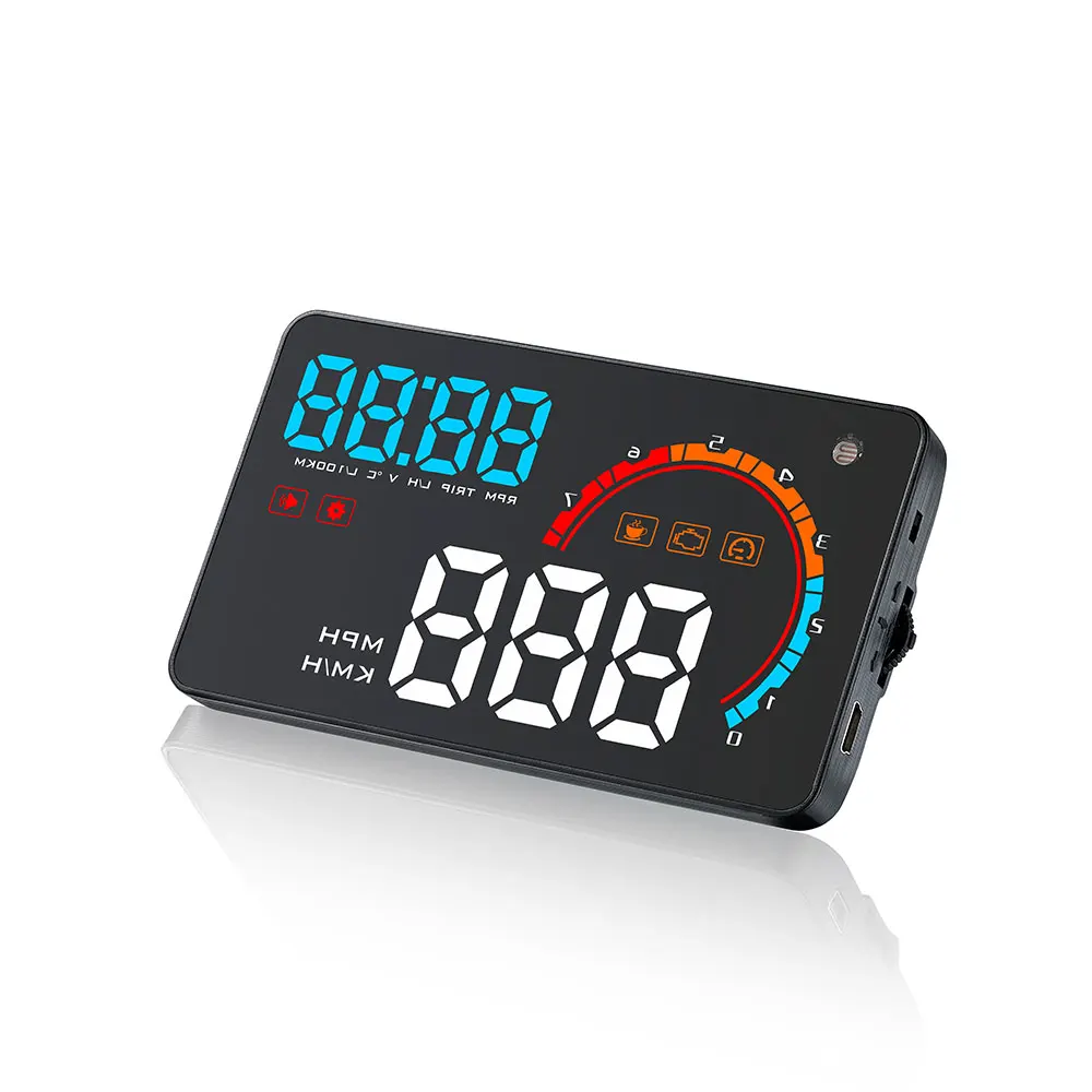 RMLKS A8 5 &quotавтомобиль OBD2 II EUOBD Автомобиль HUD Дисплей км/ч MPH Превышение скорости