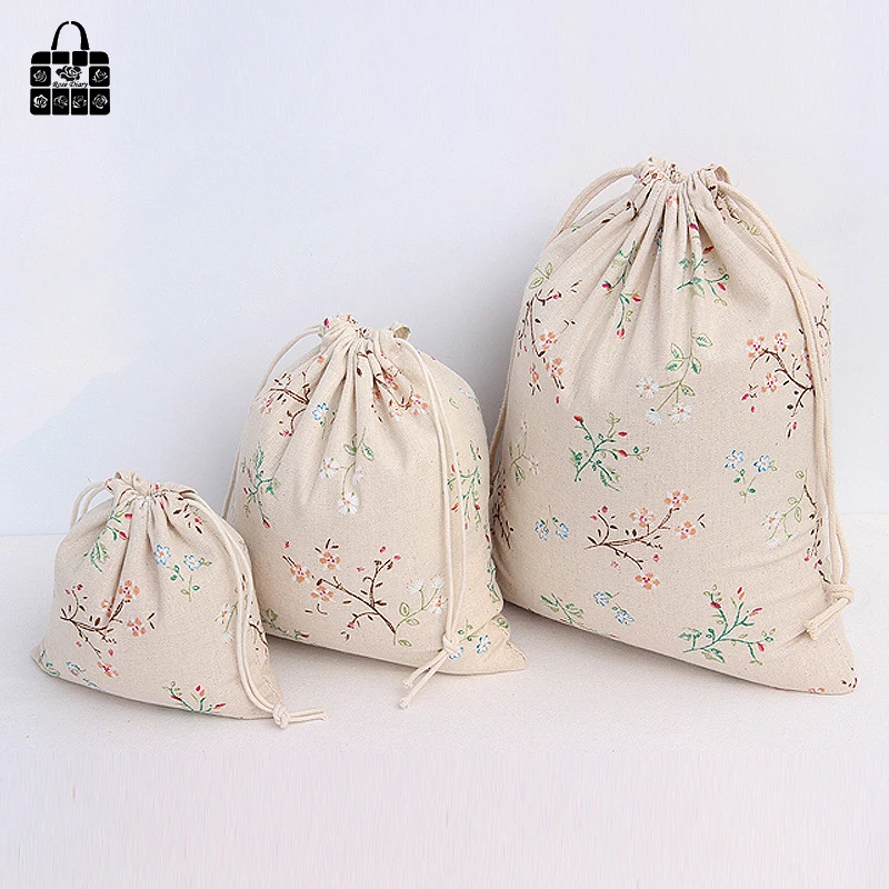 1 х Цветочная ветка 100% хлопок сумка аксессуары для путешествий нижнее белье