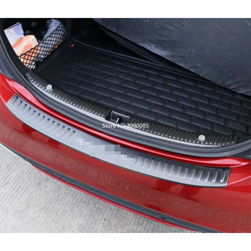 Внутренняя/внешняя защитная накладка для заднего бампера из нержавеющей стали