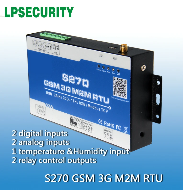 3G версия S270 GSM M2M RTU удаленного терминал для контроля контроллер электрический