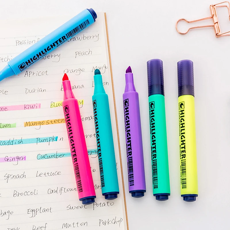 CXZY мини конфетных цветов хайлайтер ручки набор hilighter light scribble ручка Жидкий Мел