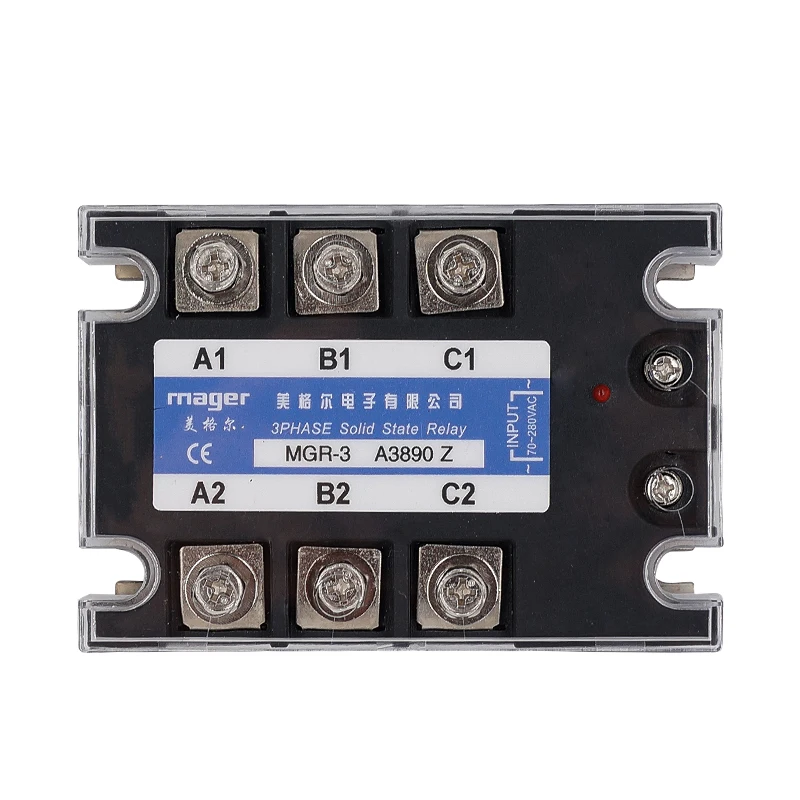 90A (MGR-3 A4890 Z) SSR-90AA контроль переменного тока 70-280VAC до 480VAC трехфазное твердотельное