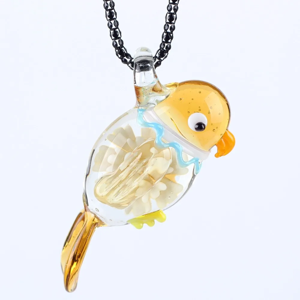 Ожерелье женское из муранского стекла с цветной глазурью и птицей|fashion jewelry|jewelry