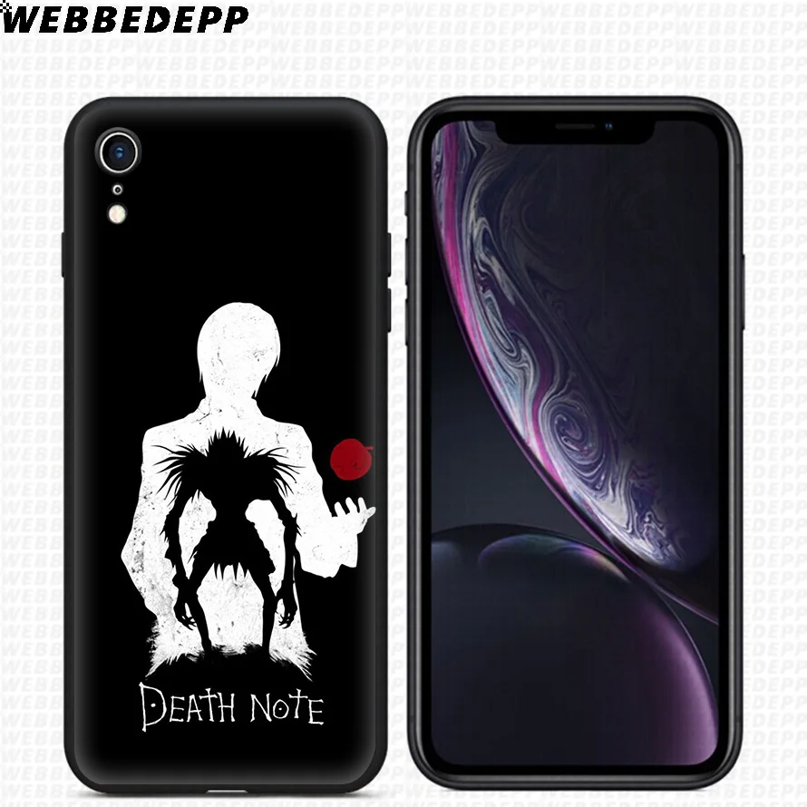 WEBBEDEPP Anime Death Note Soft Silicone Case for iPhone 11 Pro Xr Xs Max X or 10 8 7 6 6S Plus 5 5S SE |