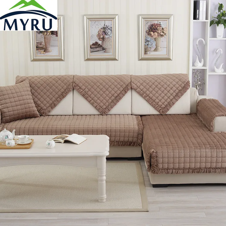 Современные Простые чехлы для диванов Нескользящие с рисунком в клетку|sofa