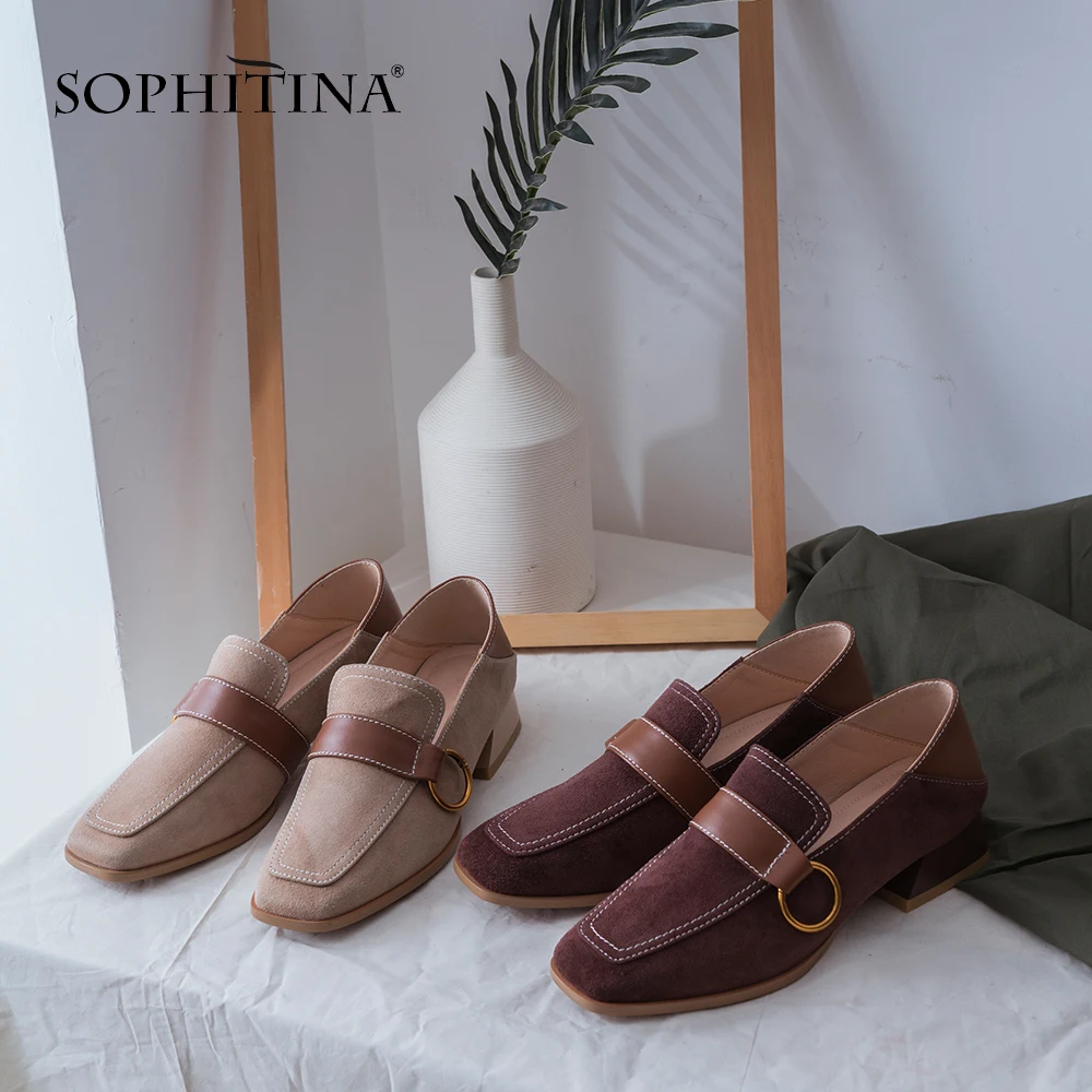 SOPHITINA/Новинка весны 2019 женские туфли-лодочки в сдержанном стиле ретро с