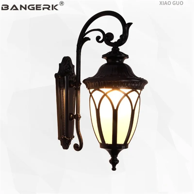 

Outdoor Retro Wall Lamps Waterproof LED Porch Light Wall Sconce Bronze Black Aluminum Garden Balcony Aisle Lamp Decor Lighting