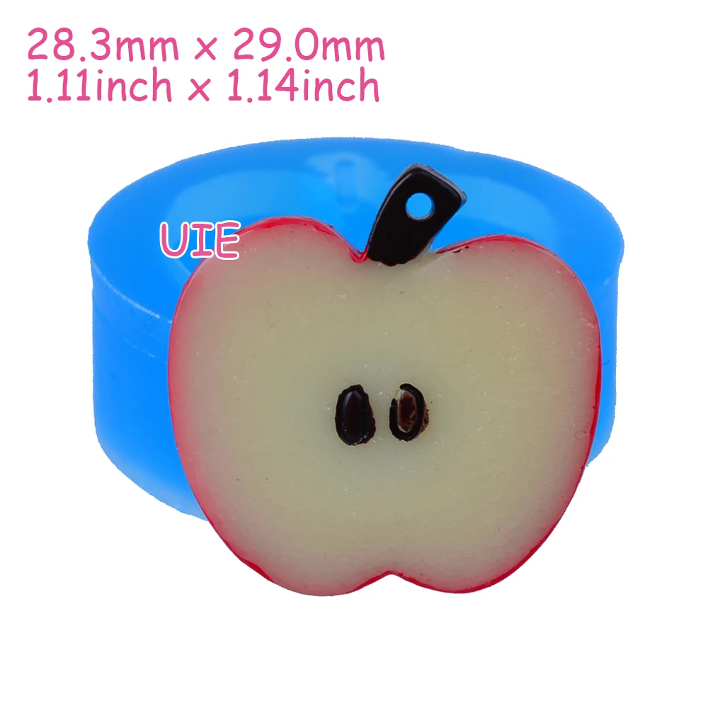 SYL107U 29 мм Apple среза формочка для силиконовой подвески-фруктовая Форма Fondant
