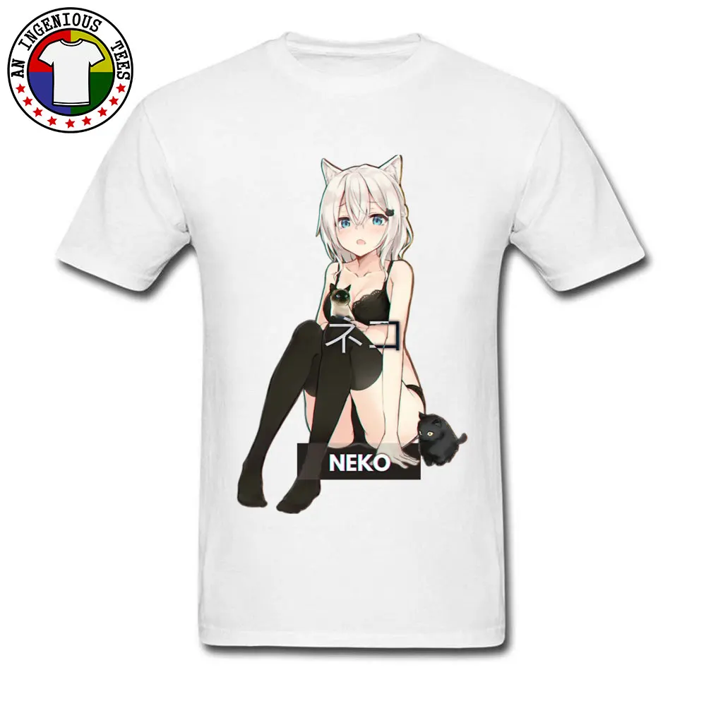 Neko Waifu Ahegao/футболки для девочек Otaku Senpai Nerdy Manga Harajuku Cat футболка, популярные мужские футболки японского комикса