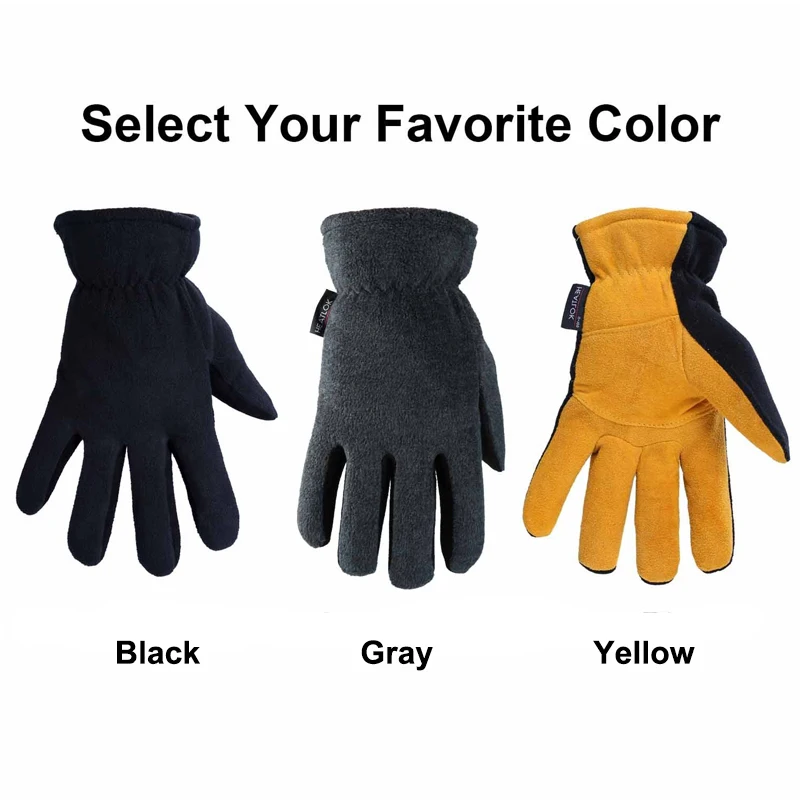 Перчатки Ozero из натуральной оленьей кожи для лыж спортивные теплые ветрозащитные