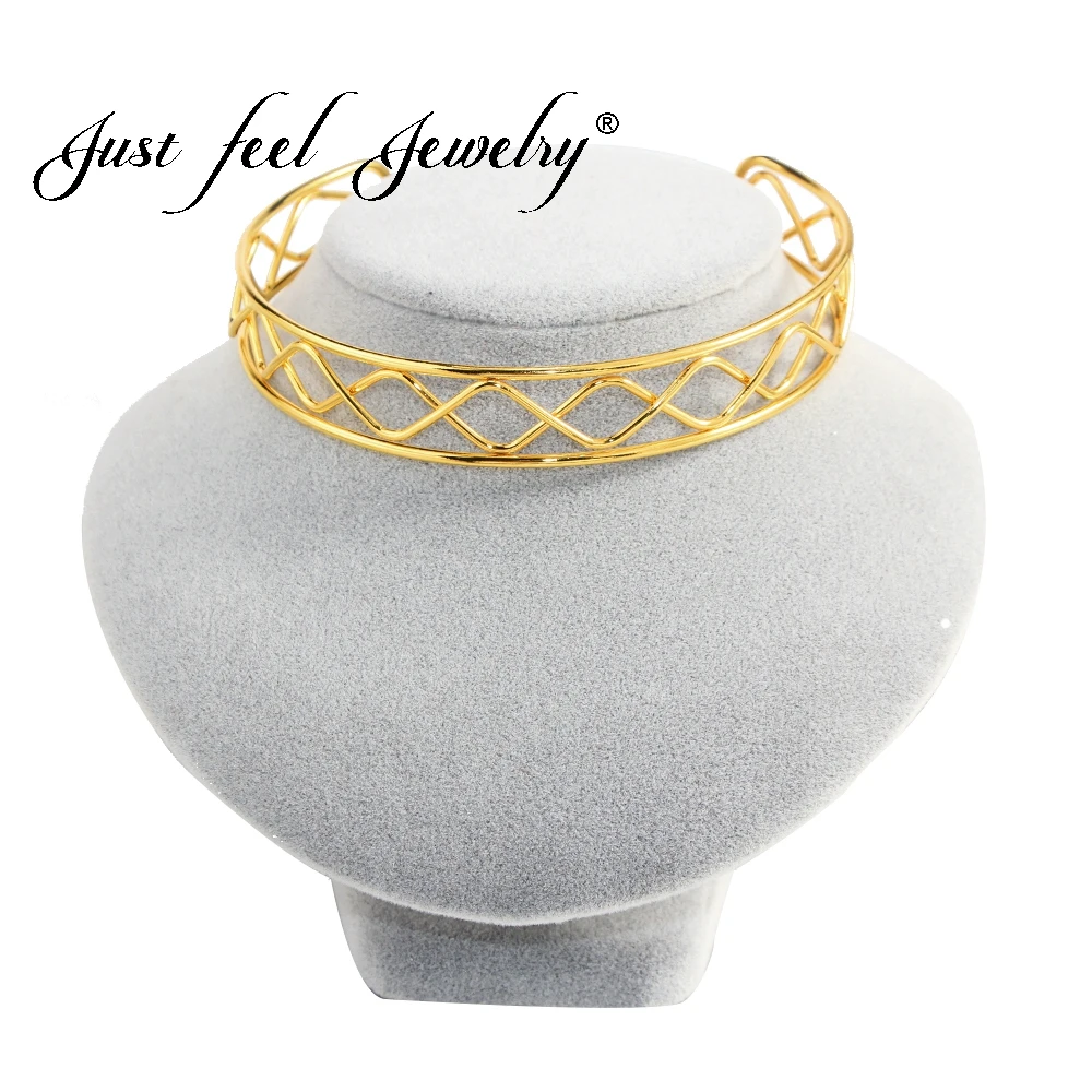 Бижутерия из индии и дубая JUST FEEL модное ожерелье-чокер золотого цвета