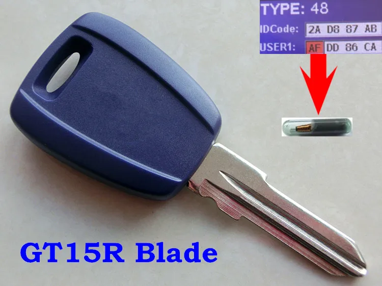 Сменный брелок для ключей с транспондером RMLKS чипом T5 ID48 необработанное лезвие