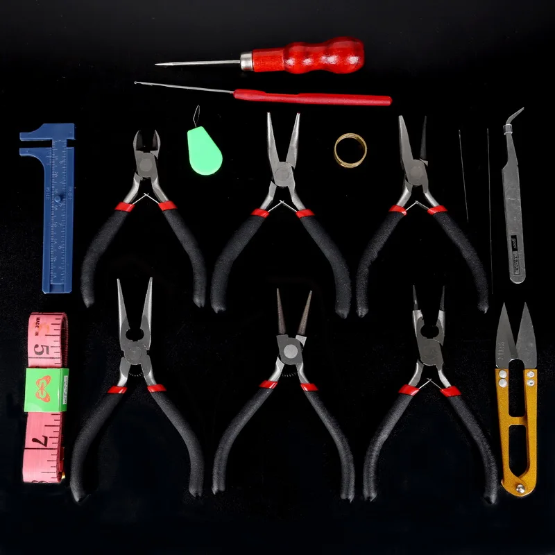 16 шт./компл. ювелирные изделия бисер игла Руллер провода резак ножницы пинцет