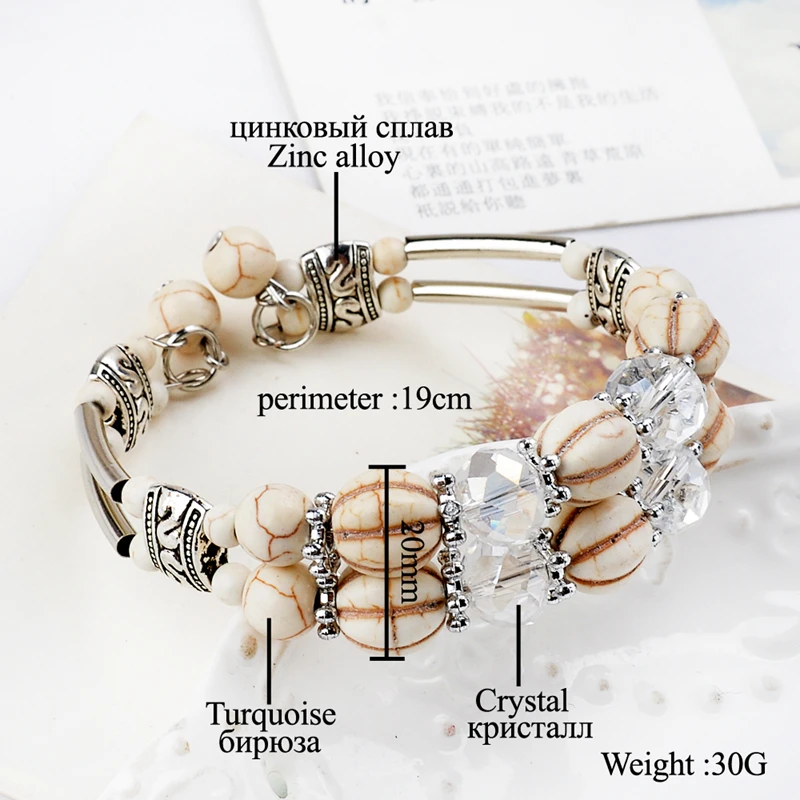 Jaasa новый дизайн бусины арбуз хрустальные ручная шарик шарм белые браслеты для