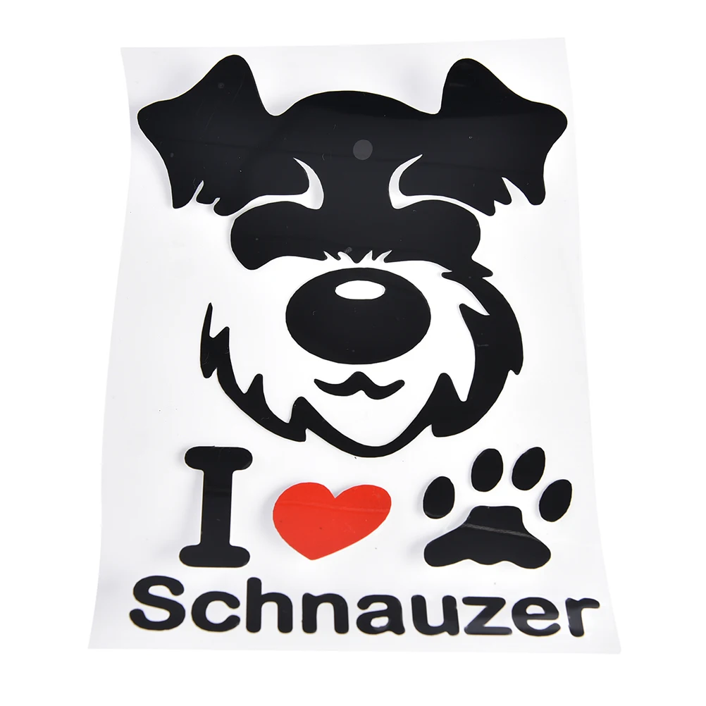 1 шт. черно белая Автомобильная наклейка s Pet Schnauzer с милым рисунком животных