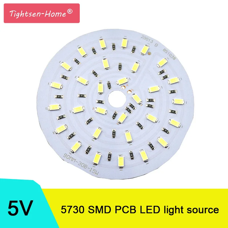 10 шт./лот 5 в светодиодный источник SMD5730 печатная плата освещения 100LM/W лампа 3 Вт 7 9