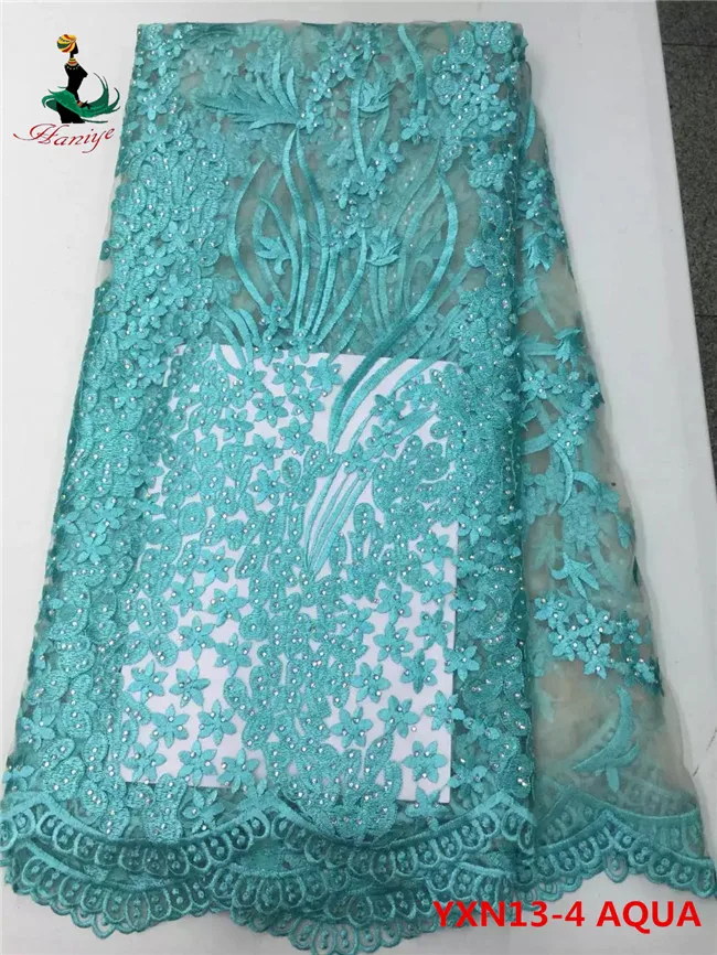 YXN13 Нигерии Кружевной Ткани с камнями Африканский Французский Чистая Кружевная