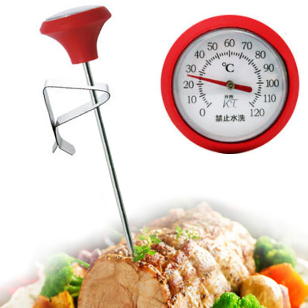 Milk BBQ Stainless Steel Food Coffee Thermometer Professional High With Clips | Дом и сад