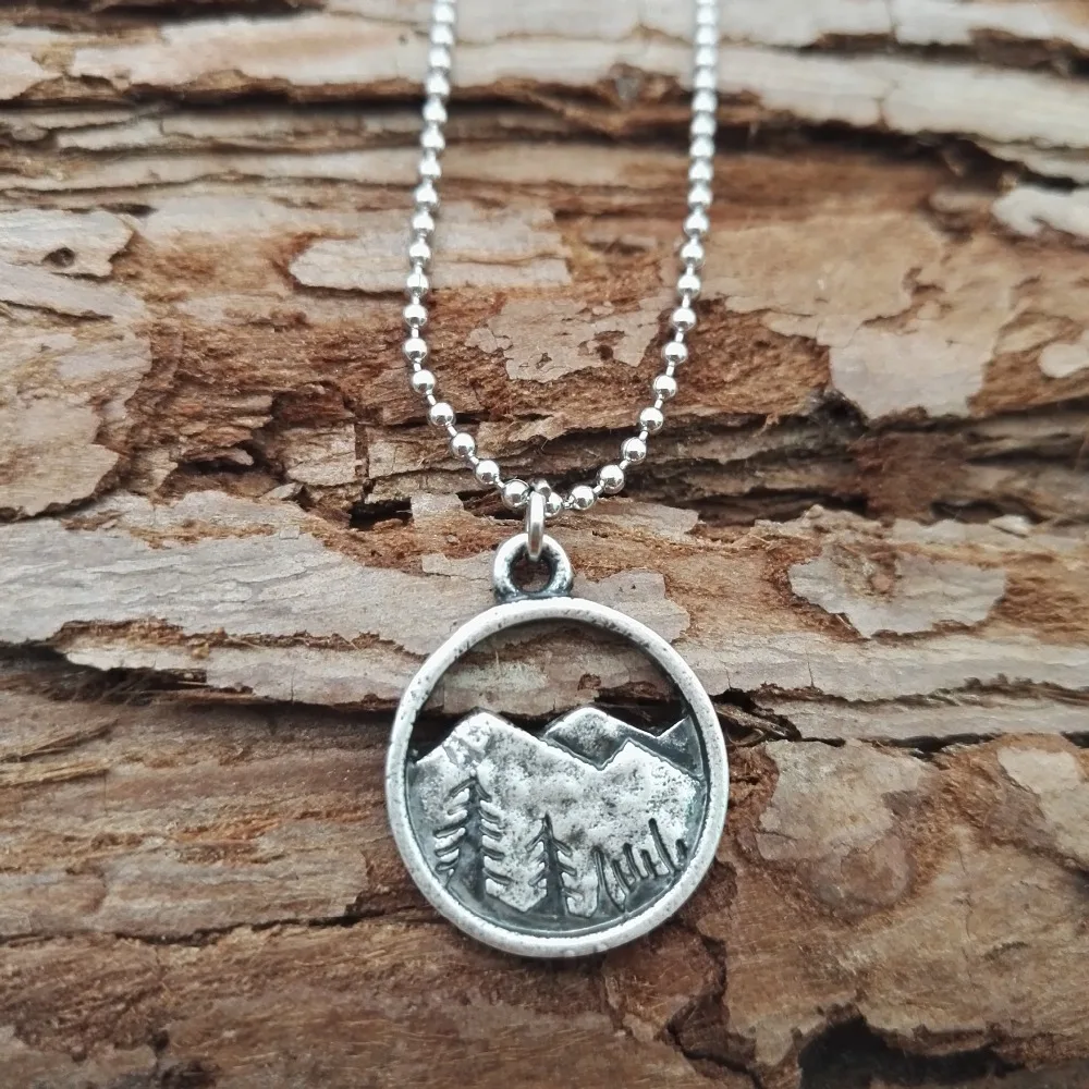 10 предметов Милые принты Зимние детские носки Модные горный пейзаж ожерелье