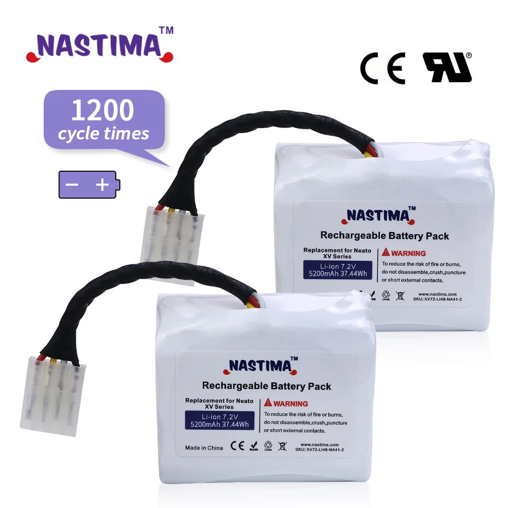 Обновление 7,2 V 5200mAh литий-ионная батарея для Neato XV батареи XV11 XV12 XV14 XV15 XV21 XV25 эфирные XV Pro Роботизированный пылесос