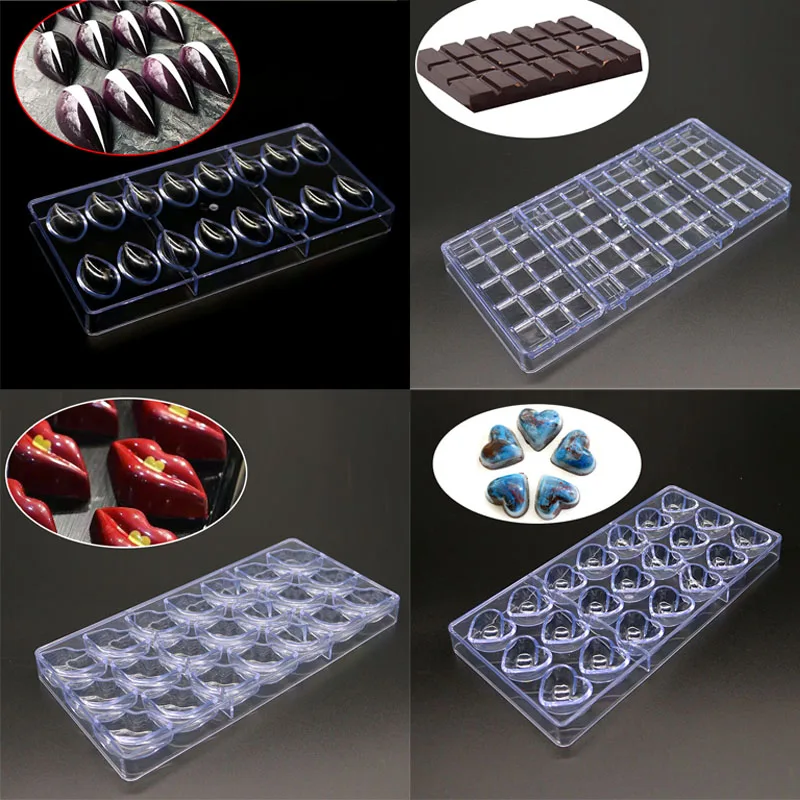 21 Grids Multiple Styles Chocolate Mold Polycarbonate High Quality Chocolate Mould Candy Mold Baking Tools