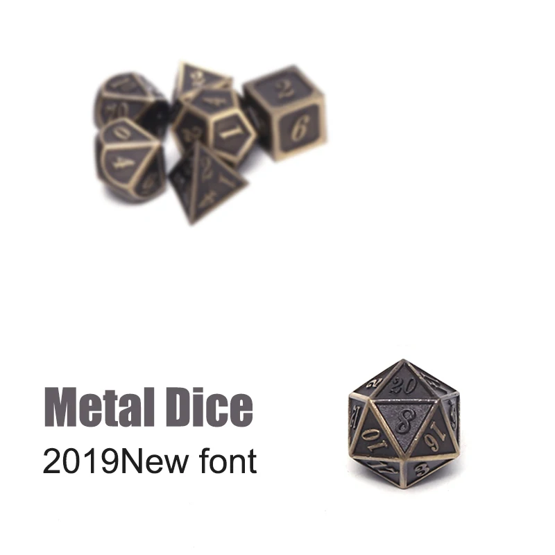 D & d Металлический Набор кубиков rpg многогранных одноцветное Подземелья и Драконы