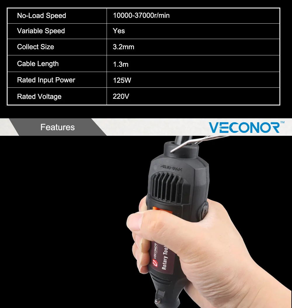 125 Вт Dremel вращающихся Мощность инструмент 220 В 5 переменной Скорость мини набор дрель Электрический Шлифовальные станки комплект