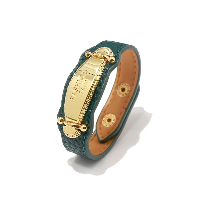 High Quality 10 Color Kelly Punk Style PU Leather Bracelet For Men Women Brand Jewelry Gift