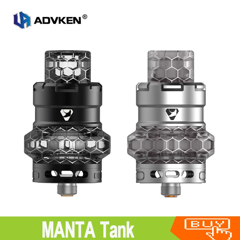 Оригинальный Advken MANTA Tank 5 мл vape sub Ом атомайзер сетчатая катушка электронная