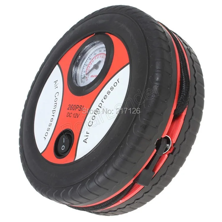 Портативный мини-насос для шин 12 в автомобильный воздушный компрессор насос 260PSI