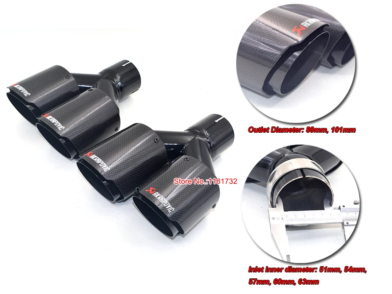 1 пара левый + правый черный гоночный автомобиль спорт Универсальный глушитель