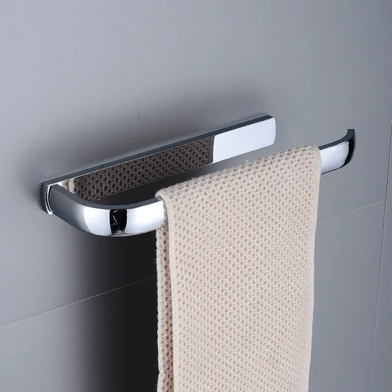 towel ring Аксессуары для ванной комнаты Набор хромированная латунная стойка для полотенец крючок Держатель для полотенца кусковое мыло полка-корзинка для ванной комнаты Набор аксессуаров для ванной - Цвет: towel ring