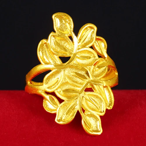 Product 7 Popular Vietnam Sand Gold Open Women's Ring Delicate 3D Flower No Fade Plated Fist Knuckles Rings for Women unusual goods - Цвет основного камня: Product 7