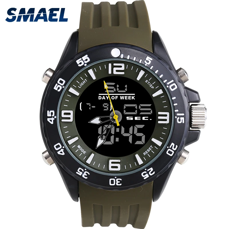 Модные Повседневные часы SMAEL Брендовые мужские наручные из сплава