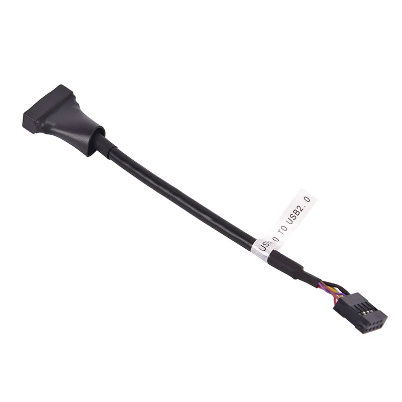 5 шт. черный USB 2 0 9 контактный Корпус Мужской к материнской плате 3 20pin переходник с
