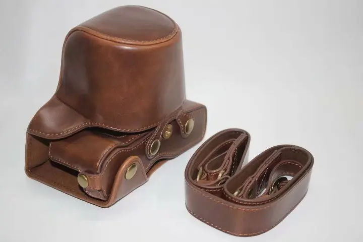 Черный/коричневый/кофе цифровой Камера кожаный чехол Обложка для Olympus PEN F Penf