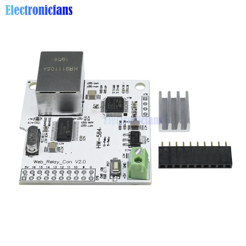 Сетевое реле управления ENC28J60 28J60 W5100 RJ45 переключатель 5 В модуль Интернет-реле Wi-Fi