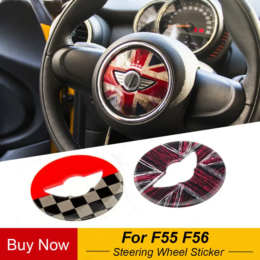 Центральная наклейка на рулевое колесо Union Jack чехол для BMW MINI Cooper JCW F55 F56 украшение