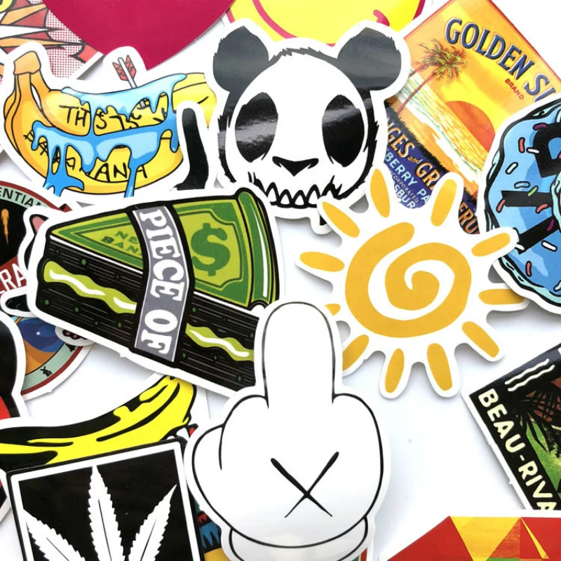 100 шт. смешанные Мультяшные игрушки наклейки для автомобиля Стайлинг велосипед