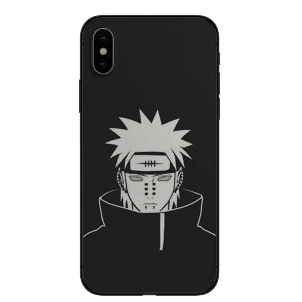 OUTMIX логотип Akatsuki Наруто Мобильные Телефоны задняя ТПУ Черный чехол для iPhone XR 7 8 6 6S