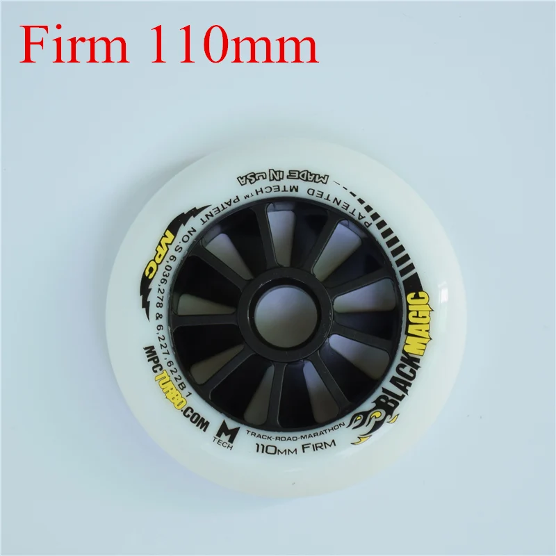 8 Firm 110mm XXFirm 110 мм XFirm 100 мм фирма 90 мм встроенные скоростные коньки колеса для внутреннего трека на открытом воздухе гоночные черные магические для MPC для CITYRUN - Цвет: 8 Firm 110mm