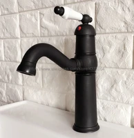 black oil rubbed brass bathroom faucet finish basin sink faucet single handle water taps nnf368